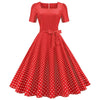 Vestido Rojo Lunares 50s