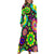Vestido Manga Larga Floral 60s 70s