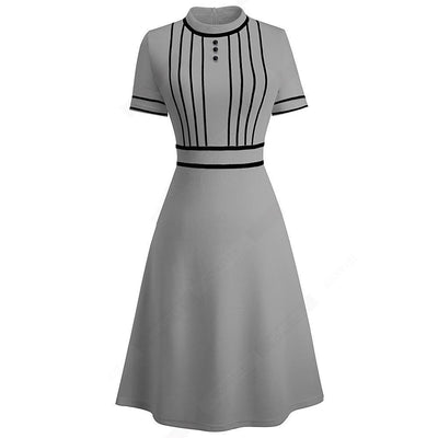 Vestido Chic 60s Gris