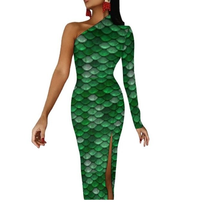 Vestido Verde Talla Grande 70s