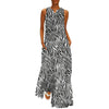 Vestido Vintage 70s Blanco Y Negro
