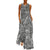 Vestido Vintage 70s Blanco Y Negro