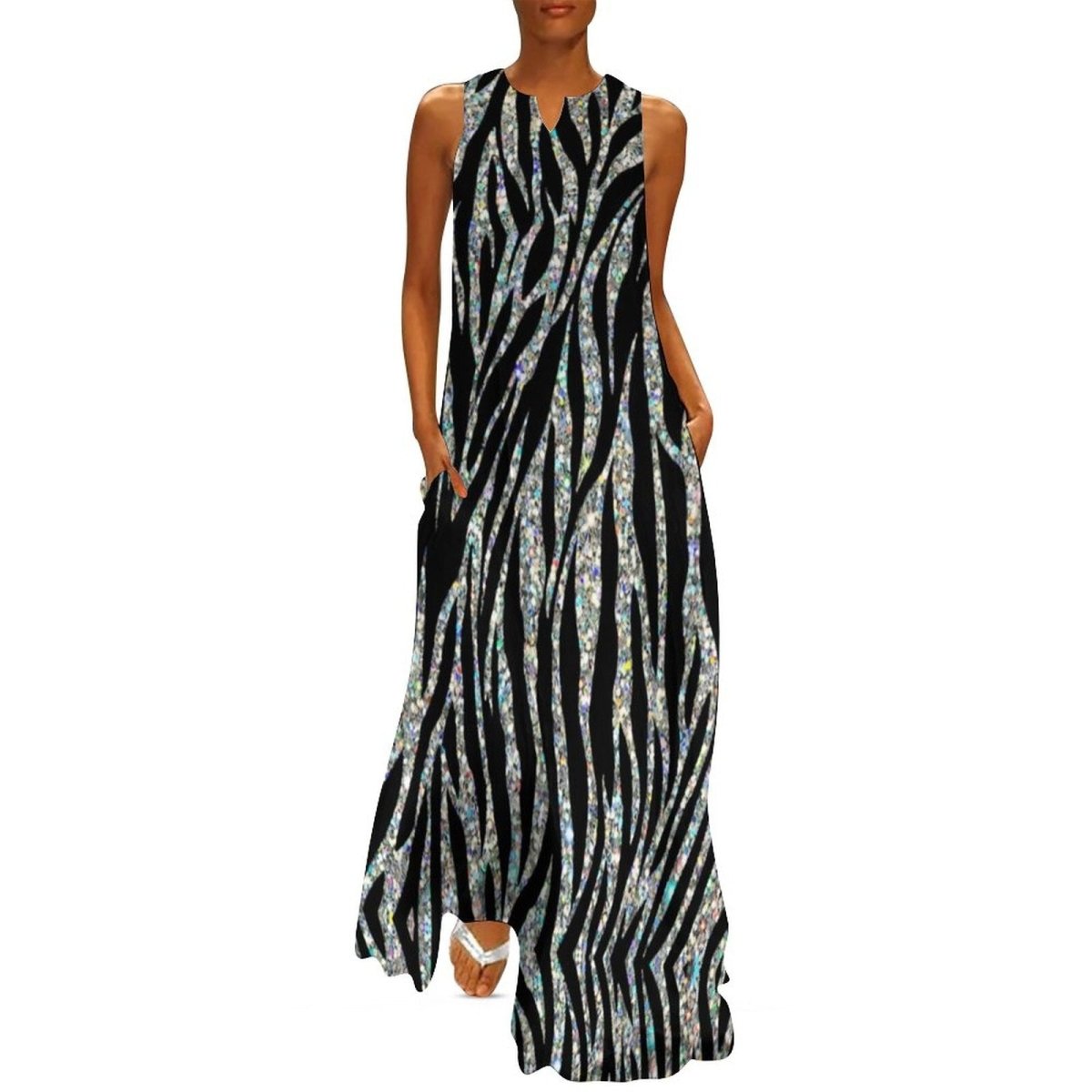 Vestido De Noche Vintage De Los Años 70
