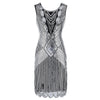 Vestido 20s Plata Talla Grande