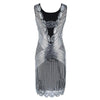 Vestido 20s Plata Talla Grande