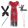 Vestido 20s Charleston Rojo