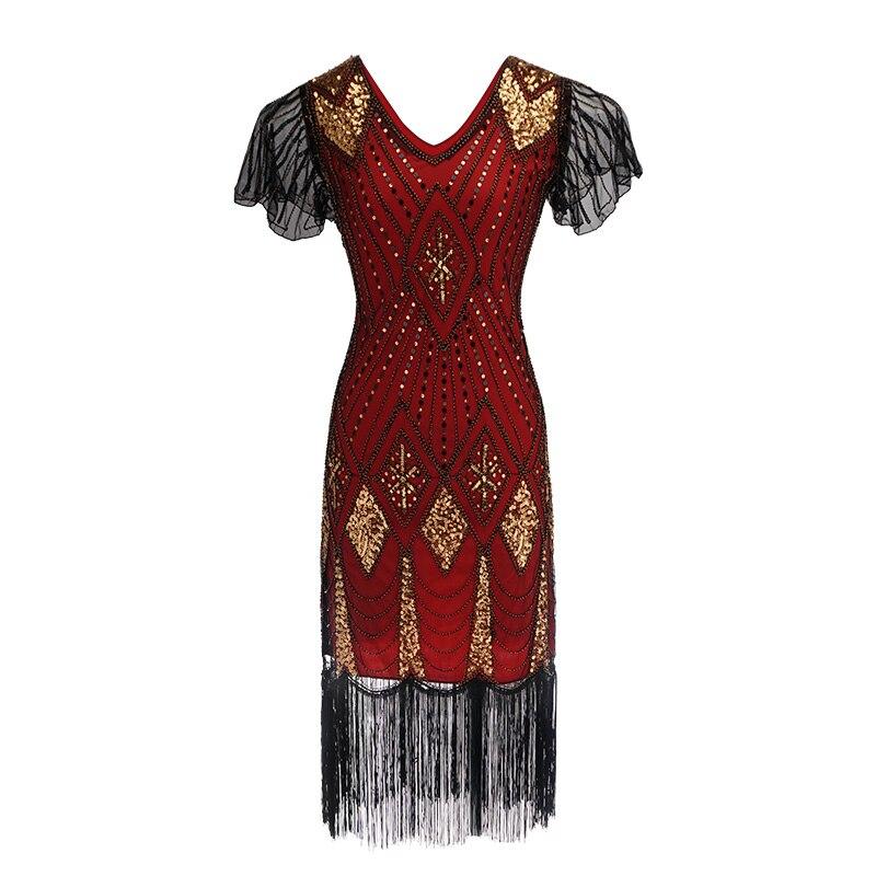 Vestido De Noche Dorado Años 20