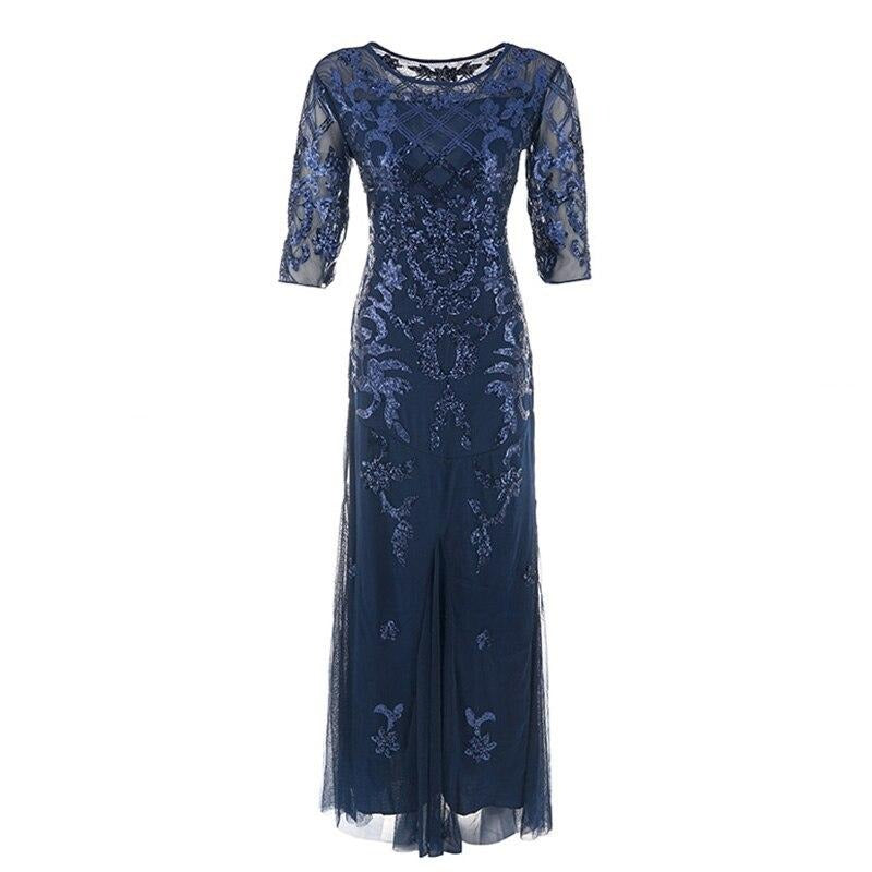 Vestido Talla Grande 20s Azul