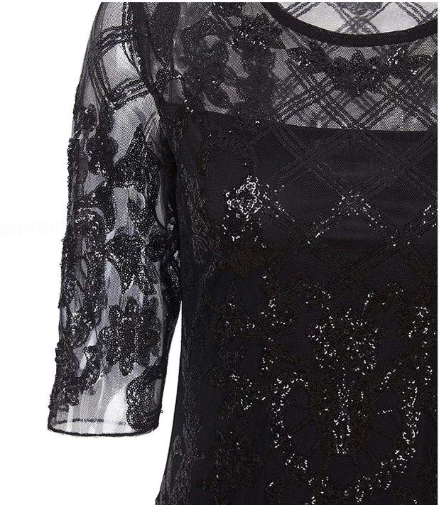 Vestido Tallas Grandes 20s Negro