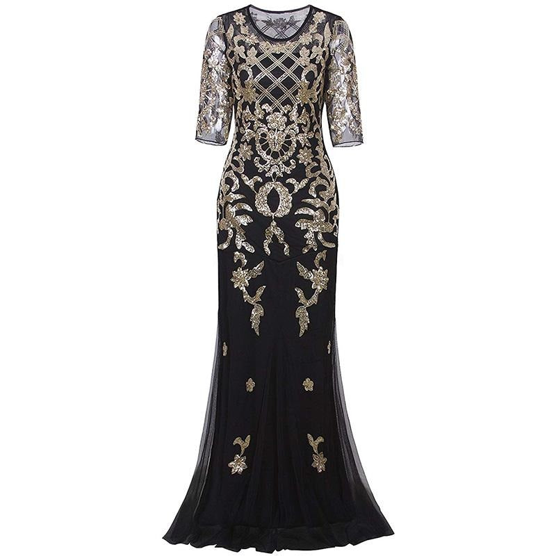 Vestido Años 20 Tallas Grandes Dorado
