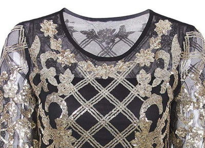 Vestido Vintage Dorado Años 20