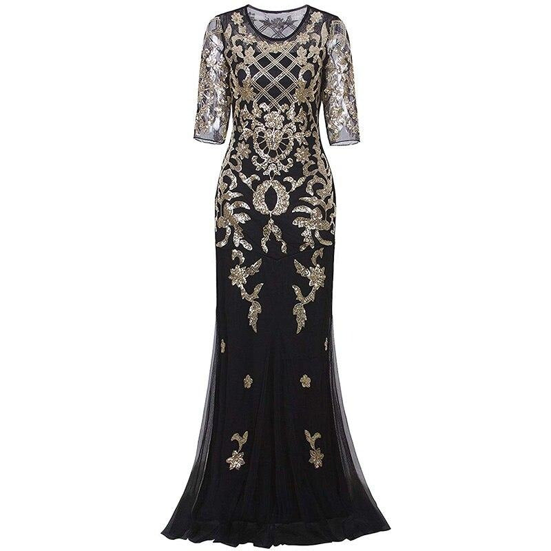 Vestido Vintage Dorado Años 20