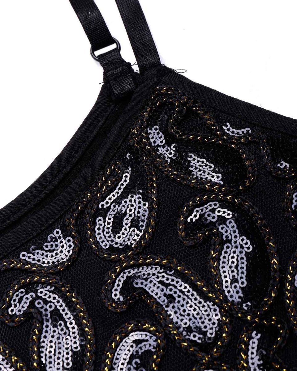 Vestido Sexy Negro 20s