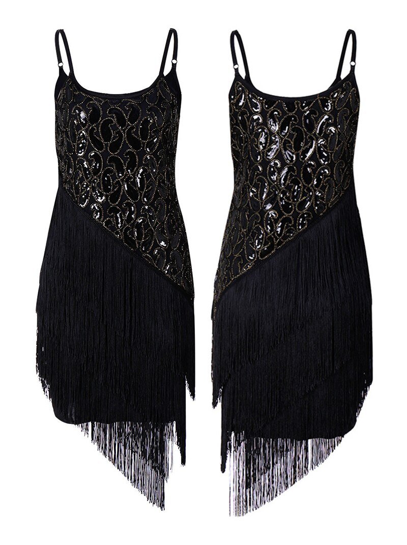 Vestido Sexy Negro 20s