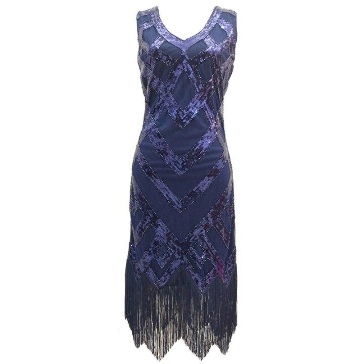 Vestido Vintage 20s Azul