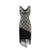 Vestido Vintage 20s Talla Grande Dorado Negro