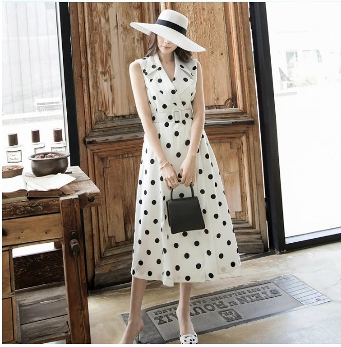 Vestido De Lunares De Los Años 40