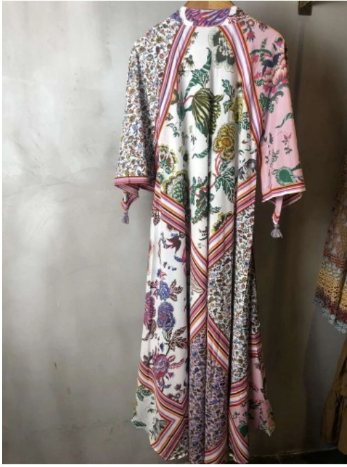 Vestido Floral Asimétrico 40s