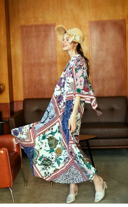 Vestido Floral Asimétrico 40s