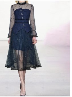 Vestido Sexy Azul 40s