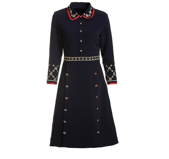 Vestido Lápiz Azul Años 40