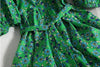 Vestido Floral Verde 40s