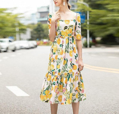 Vestido Estampado Frutas 40s