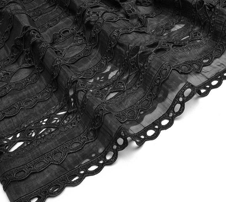 Vestido 40s Negro Calado