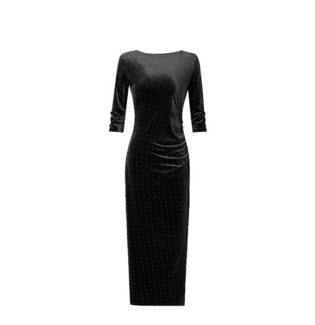 Vestido 40s Botones Negro
