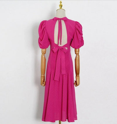 Vestido 40s Volumen Rosa