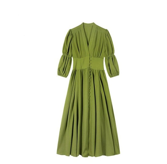 Vestido 40s Botones Verdes