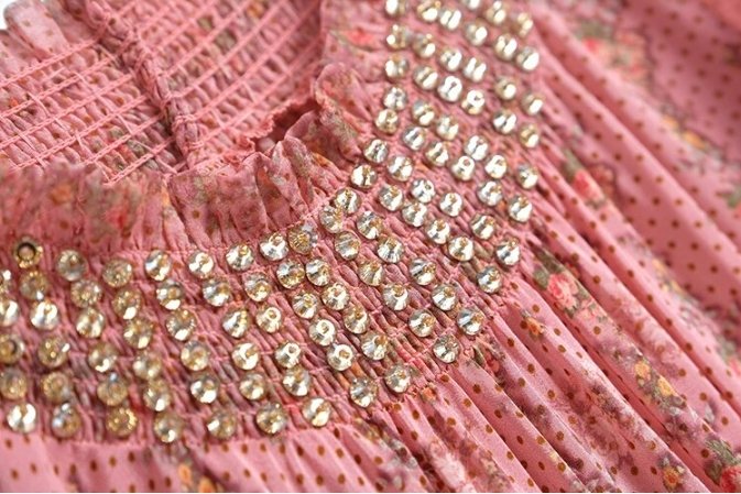 Vestido Vintage 40s Rosa Palo