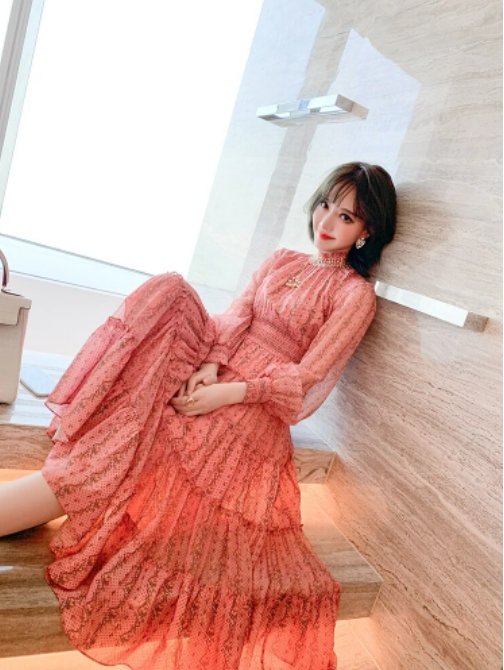 Vestido Vintage 40s Rosa Palo