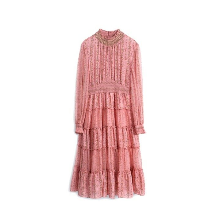 Vestido Vintage 40s Rosa Palo