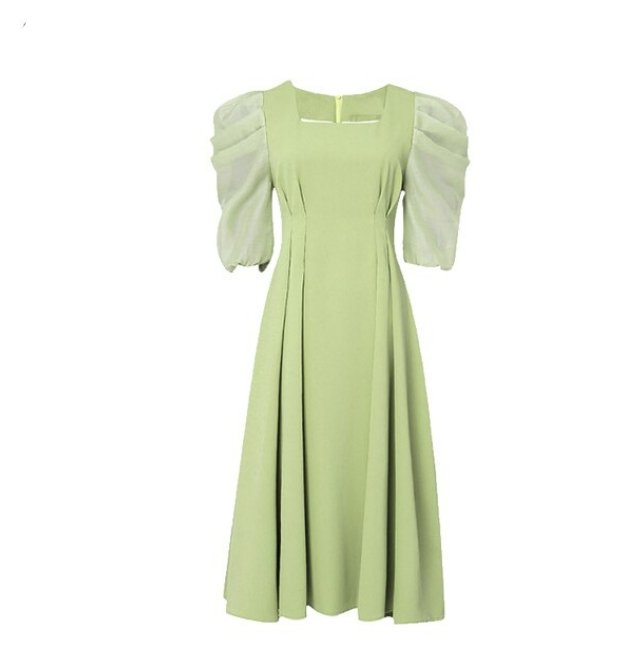 Vestido 40s Vintage Verde Pálido