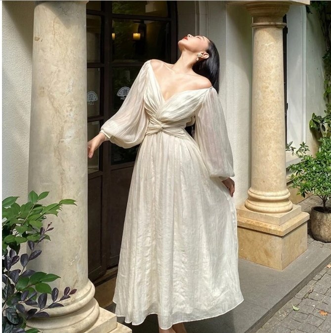 Vestido Volante Vintage Años 40