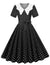 Vestido 50s 60s Blanco Y Negro