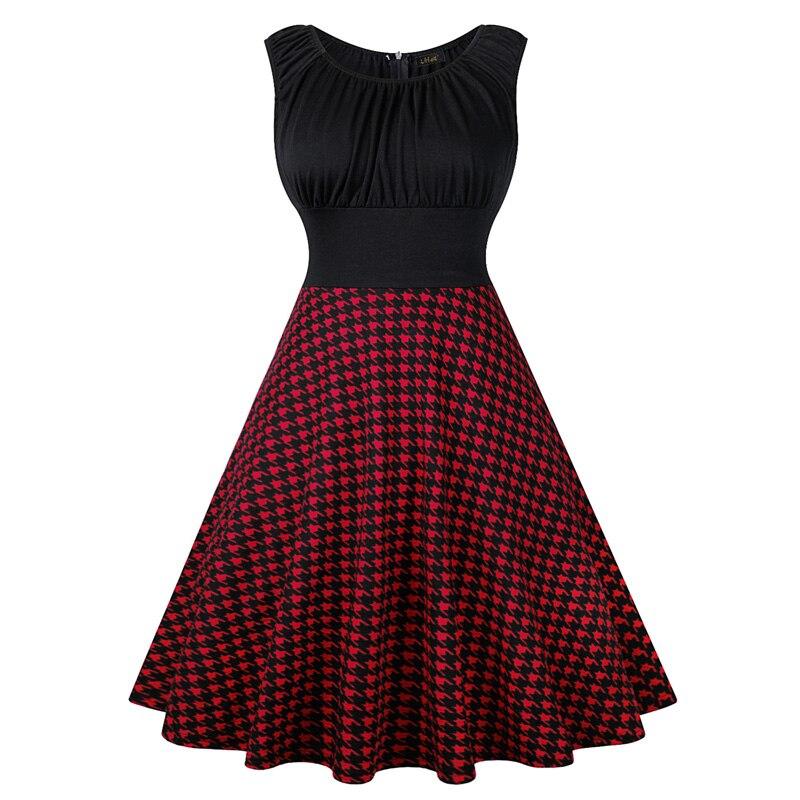 Vestido Rojo Y Negro 50s 60s