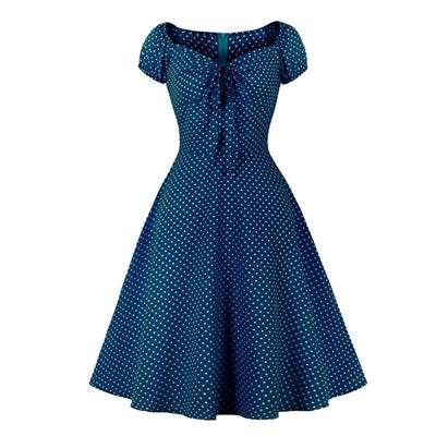 Vestido 50s Lunares Azules