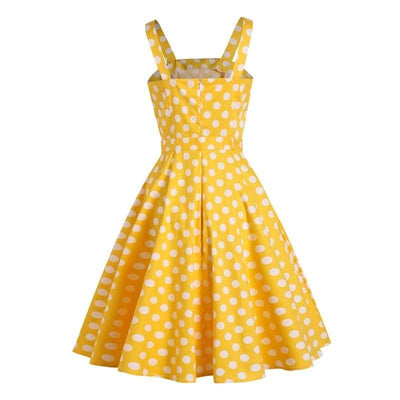 Vestido 50s Amarillo Lunares