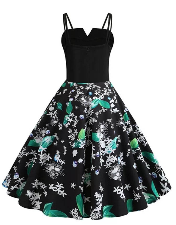 Vestido De Primavera De Los Años 50