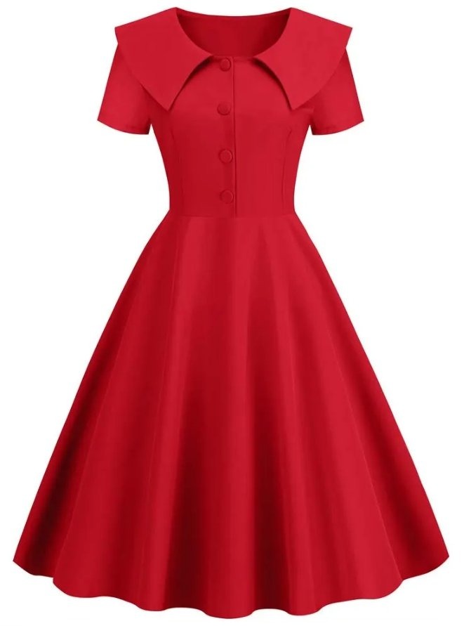 Vestido Años 50 Rojo