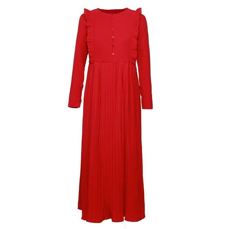 Vestido 50s Otoño Rojo