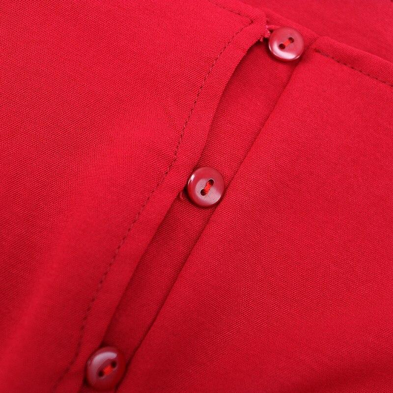 Vestido 50s Otoño Rojo