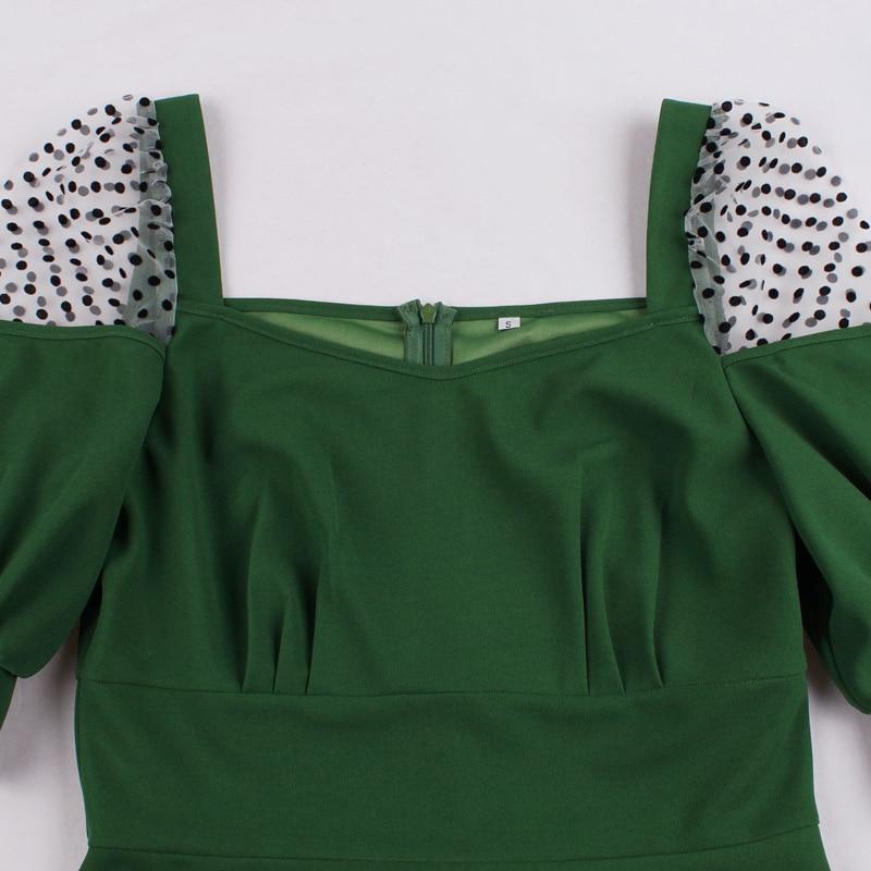 Vestido 50s Verde De Mujer
