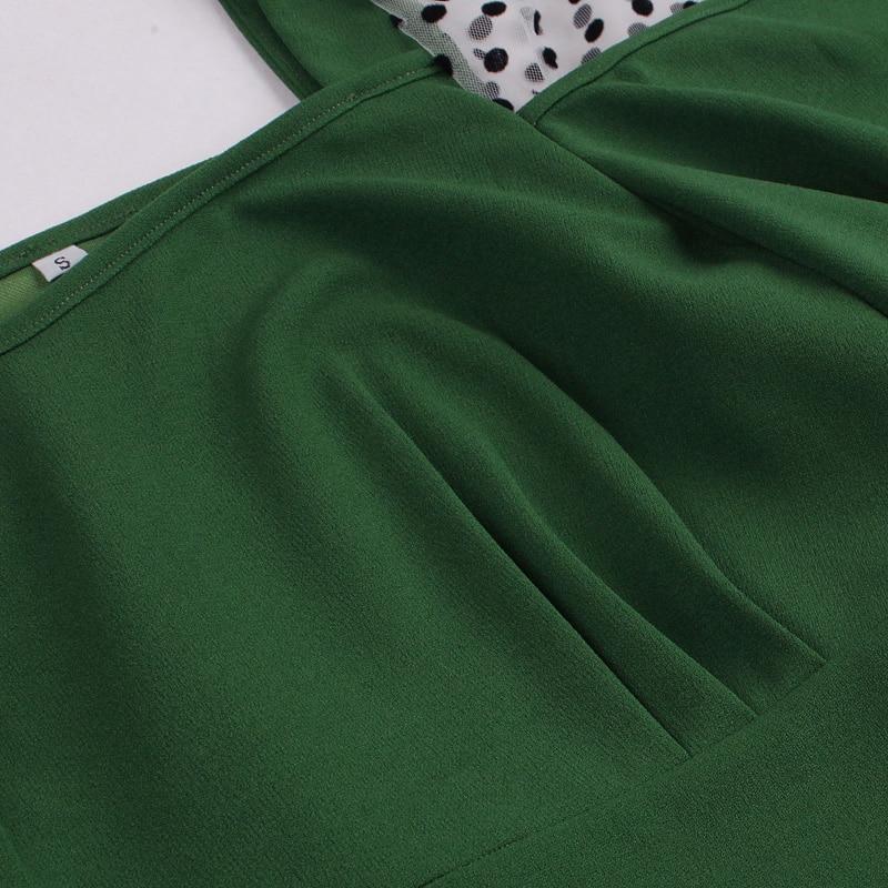 Vestido 50s Verde De Mujer