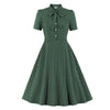 Vestido 50s Vintage Lunares Verde