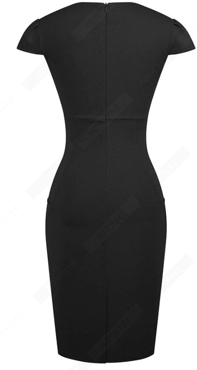 Vestido Negro Liso 60s