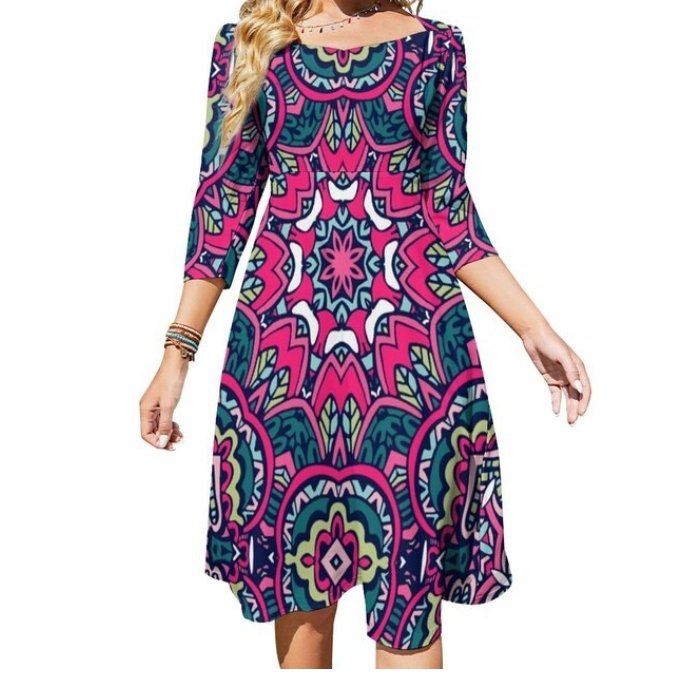 Vestido Hippie Sin Espalda Años 70