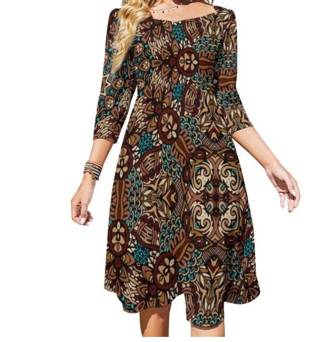 Vestido Hippie 70s Talla Grande